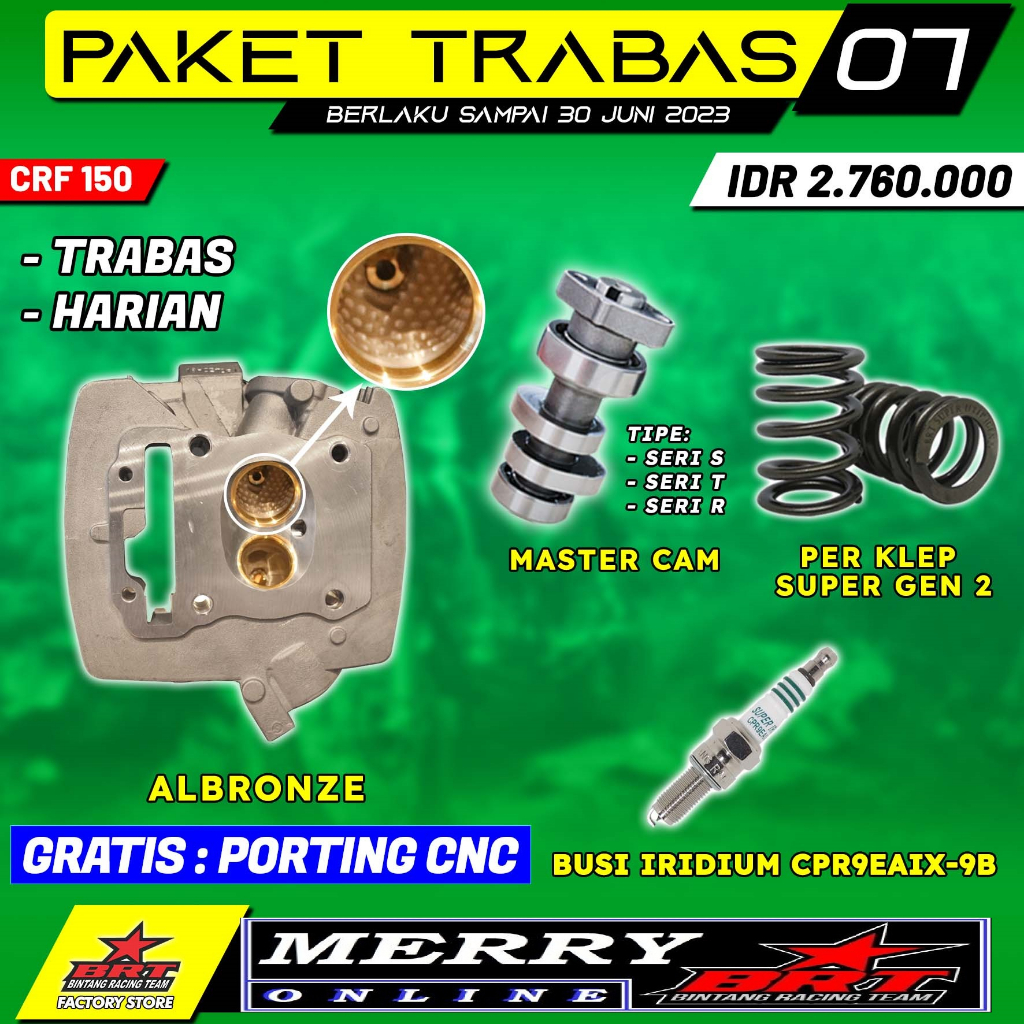 Trabas 7 Super Head BRT Cylinder Kop CRF Verza Megapro New PORTING CNC