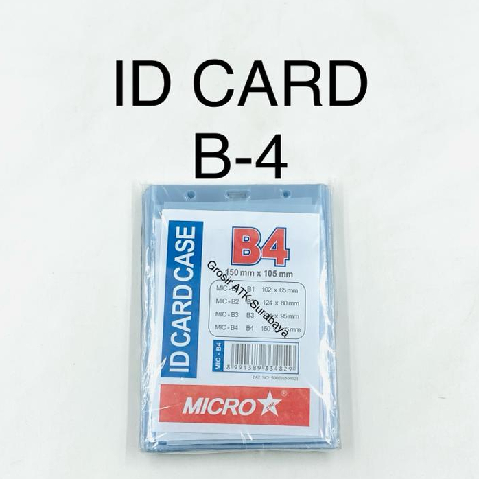 

( Dapat 20 ) Plastik Mika Name Tag ID Card Holder B4 155 x 106 mm