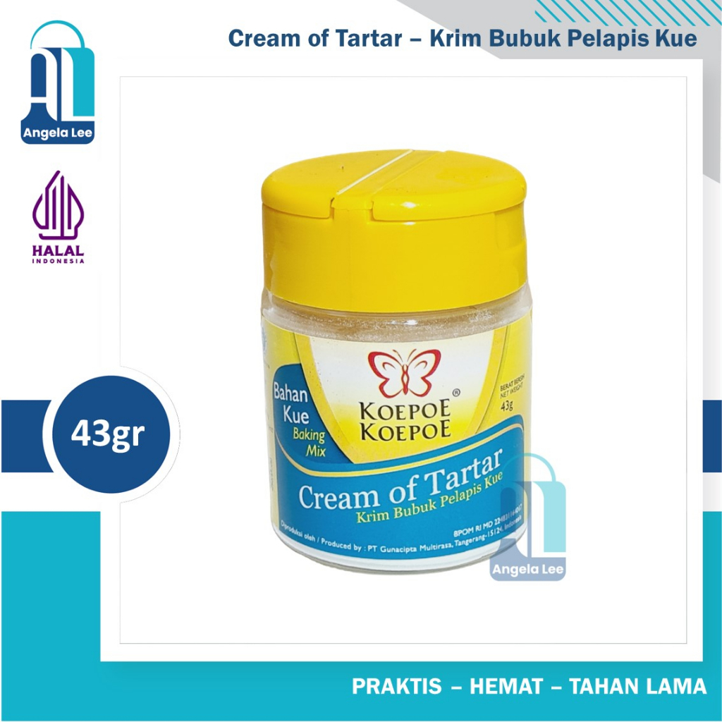 Koepoe Koepoe Cream of Tartar Krim Bubuk Pelapis Kue Tar Tar Baking 43gr