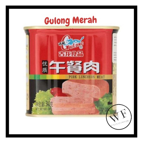

Gulong Merah / Gulong Pork Luncheon meat / Babi Kaleng Merah 340grm