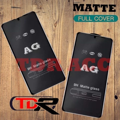 AG MATTE TEMPERED GLASS INFINIX NOTE 7 LITE/10/11/10 PRO/11 PRO/11S/11 NFC/12/12 PRO/12 VIP/12 2023/12I 2022  - ANTI MINYAK ANTI GLARE FULL COVER SCREEN