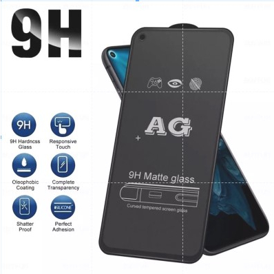 AG MATTE TEMPERED GLASS INFINIX NOTE 7 LITE/10/11/10 PRO/11 PRO/11S/11 NFC/12/12 PRO/12 VIP/12 2023/12I 2022  - ANTI MINYAK ANTI GLARE FULL COVER SCREEN