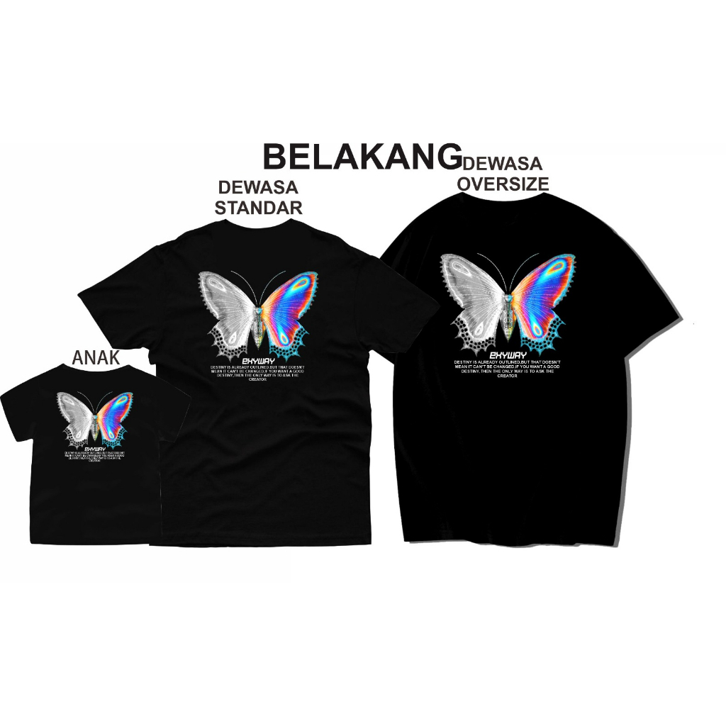 Kaos Keluarga Anak Ibu Ayah BUTTERFLY EXYWAY