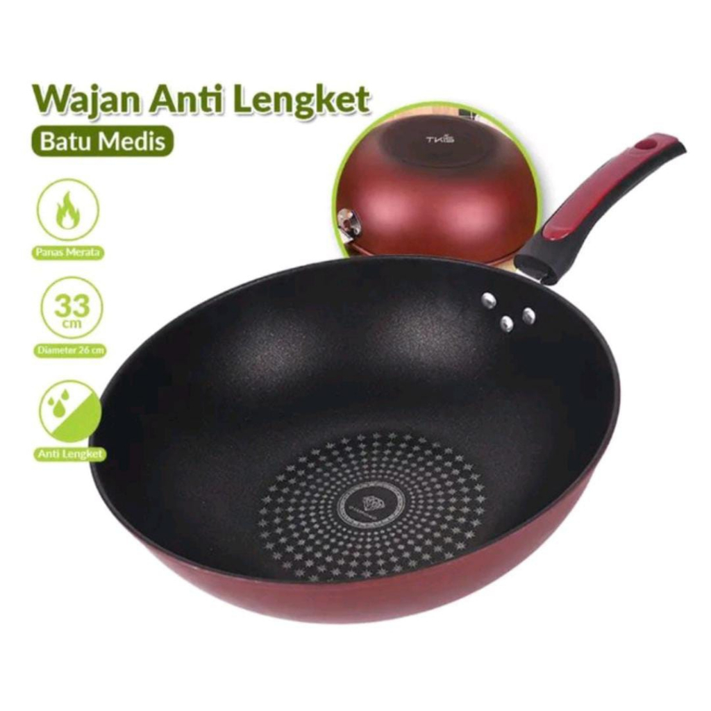 [ASS] wajan anti lengket-penggorengan wajan wok-wok anti lengket UKURAN 32cm