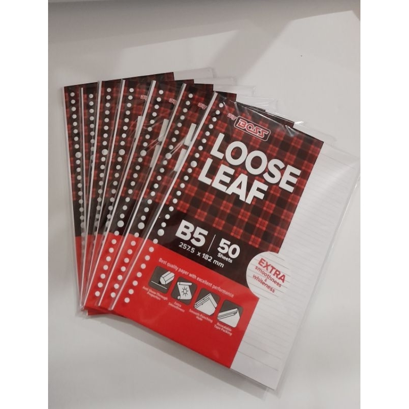

LOOSE LEAF B5 ISI 50 LEMBAR/ISI BINDER BIG BOSS