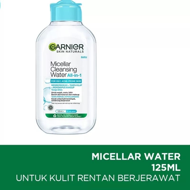 Garnier Micellar Water 125ml / Biru / Kuning / Pink Biphase Oil 125 ml Original ❤Littlebos87❤