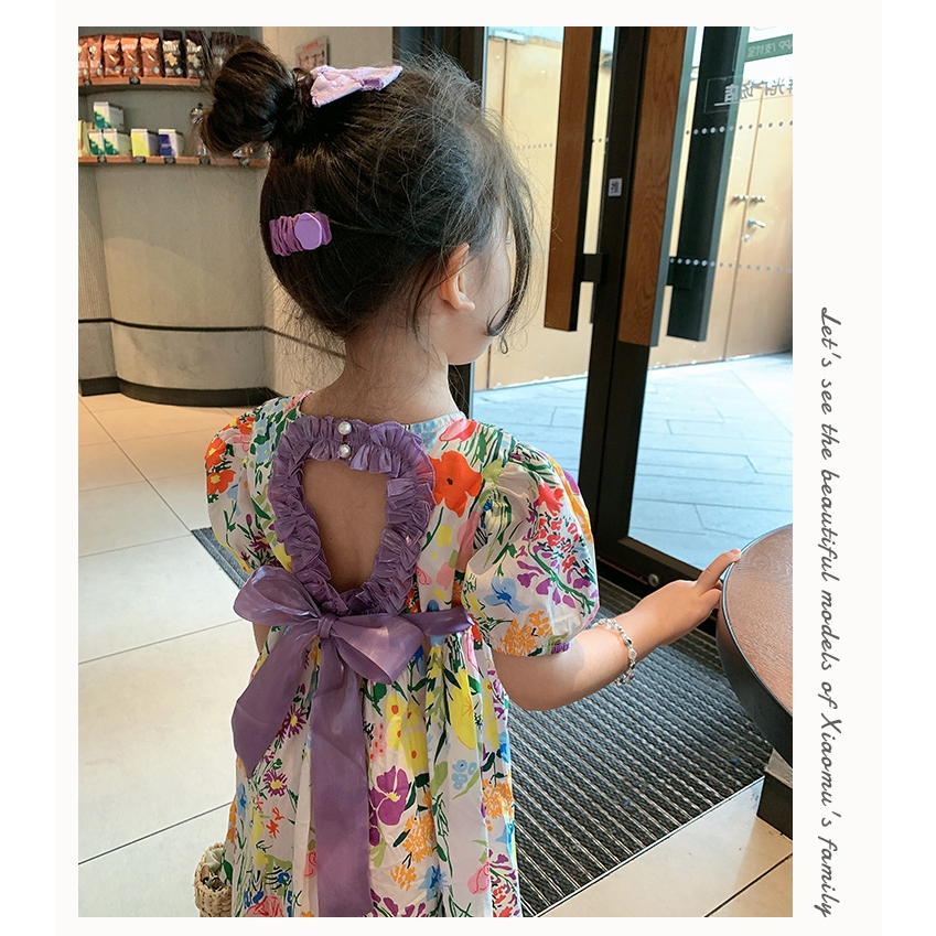 DR13-Dress Anak Perempuan Full Bloom Purple Love