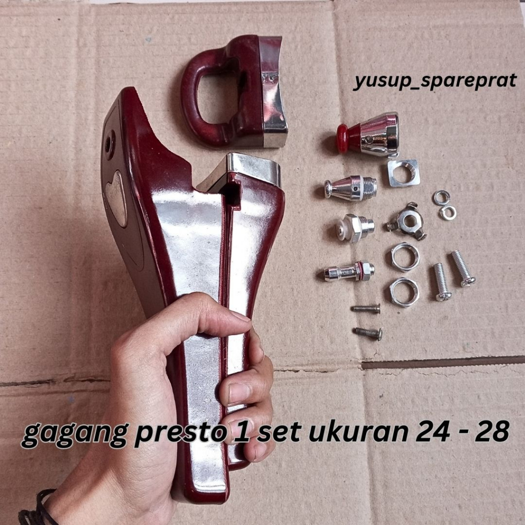 GAGANG PRESTO 1 SET + PLUIT+ PERNAK PERNIK UKURAN 24 - 28 AIRLUX