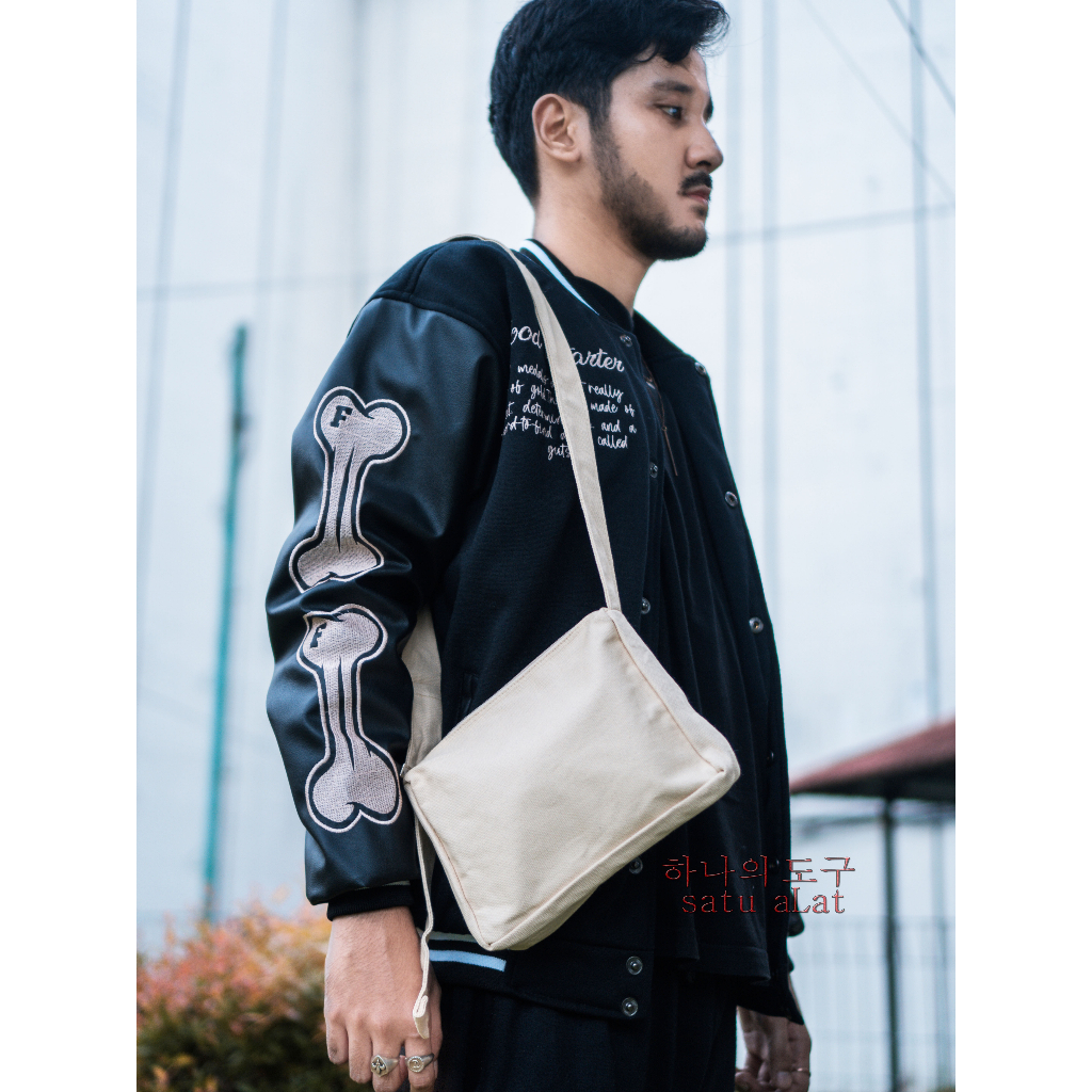 SATU ALAT Tas Selempang LESTIE 100% Canvas Premium Tebal Tas Kanvas