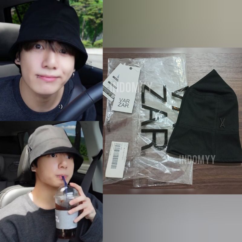 READY STOCK Jungkook Bucket Hat Varzar Official Topi JK Kookie BTS Bangtan Merch Sale