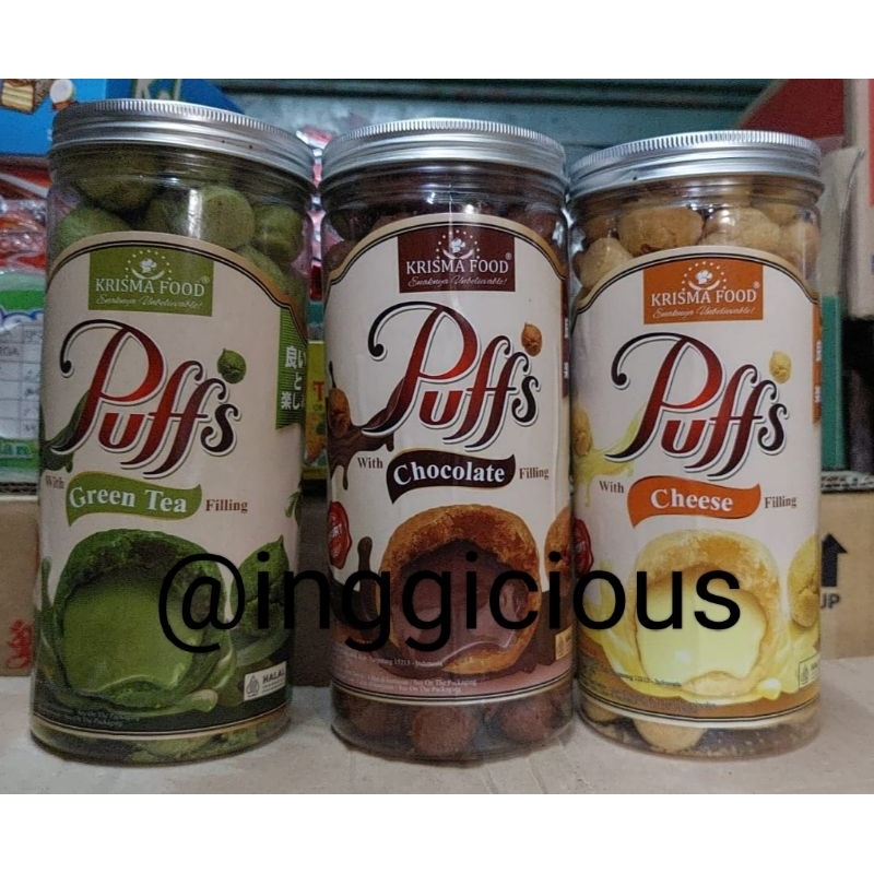 

Krisma Food Puffs Filling Puff Soes Premium Soes Coklat Soes Keju Soes Green Tea Soes Isi Sus Filling Soes Filling HALAL soes Halal Soes Kering Isi Soes Kering Cokelat Soes Kering premium Kuker Krisma