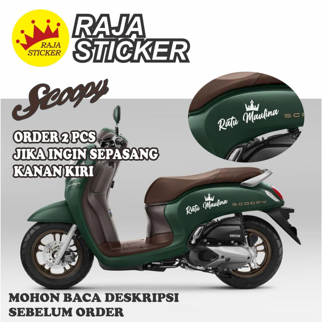 Sticker Custom Nama Untuk  Body Motor