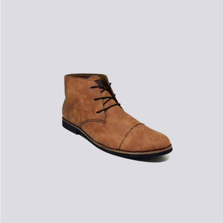 HUGOS 0.8 BOOTS | Sepatu Boot Pria (Ukuran Kaki Jumbo Besar) Pantofel Tali Kulit Coklat Tan