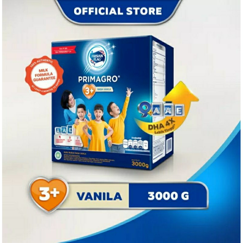 Frisian Flag Primagro 3+ Vanilla 3000gr