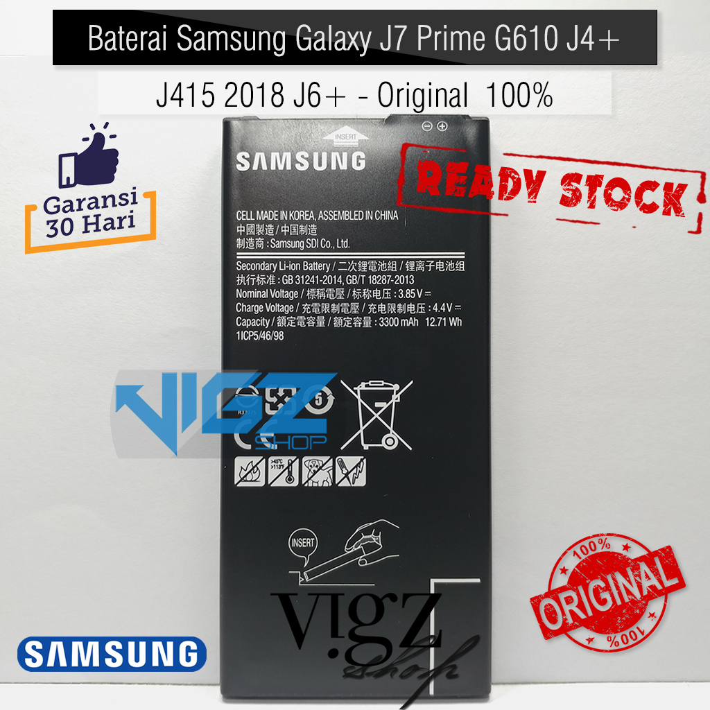 Baterai Samsung Galaxy J7 Prime G610 J4+ J4 Plus J415 2018 J6+ Original SEIN 100%