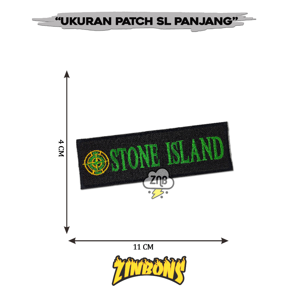 PATCH STONE IS-LAND EMBLEM BORDIR PATCH BRAND