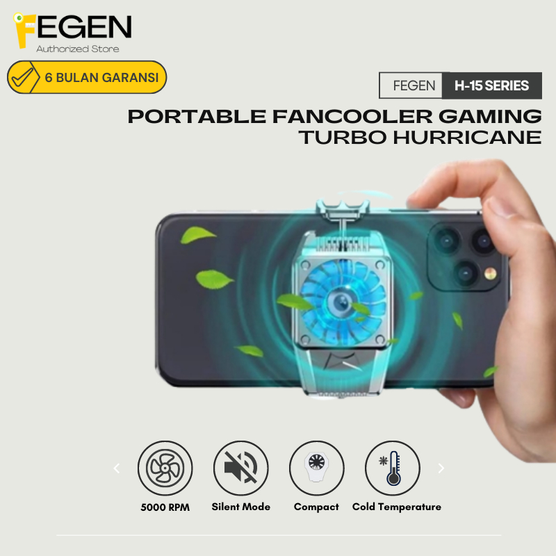 FEGEN H15 X13 Pendingin Hp Gaming Hurricane Fancooler Gaming Kipas Game android iphone coling hp