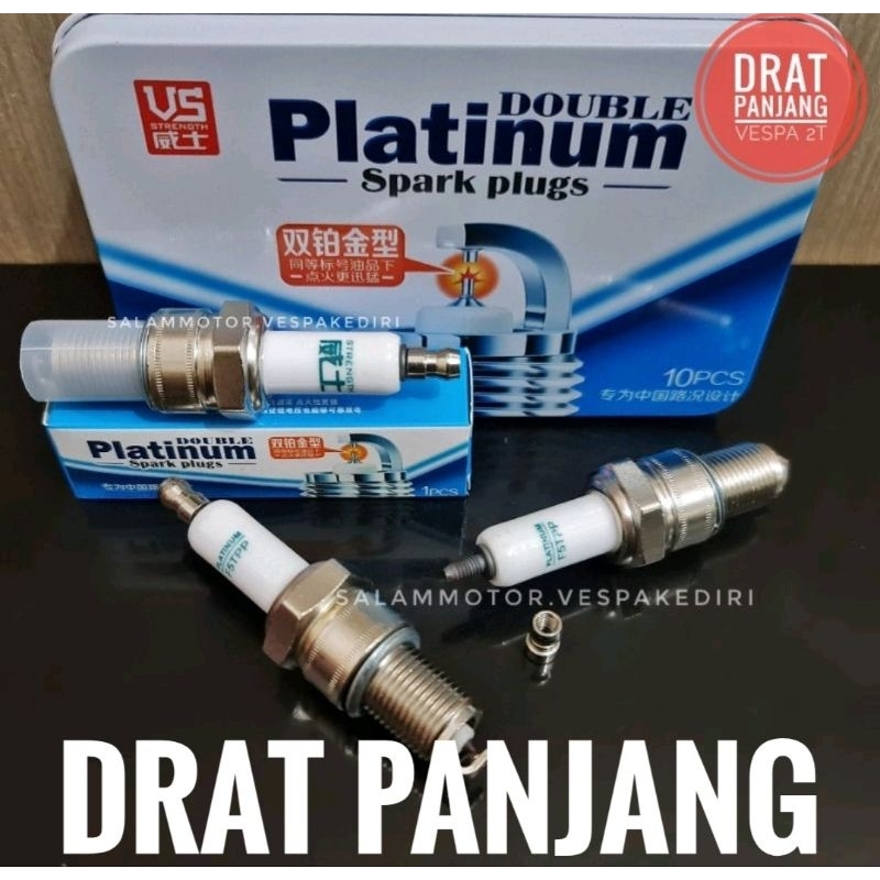 busi platinum vespa klasik drat PANJANG excel px exclusive spartan