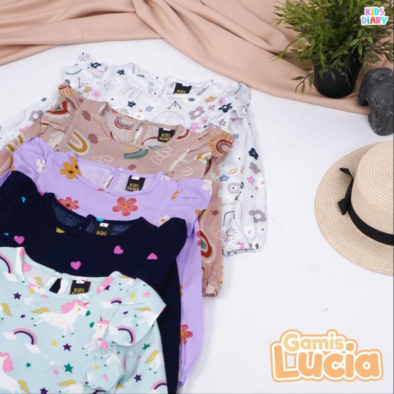 NEW Motif Gamis anak perempuan Baju Gamis Lucia Kids Diary