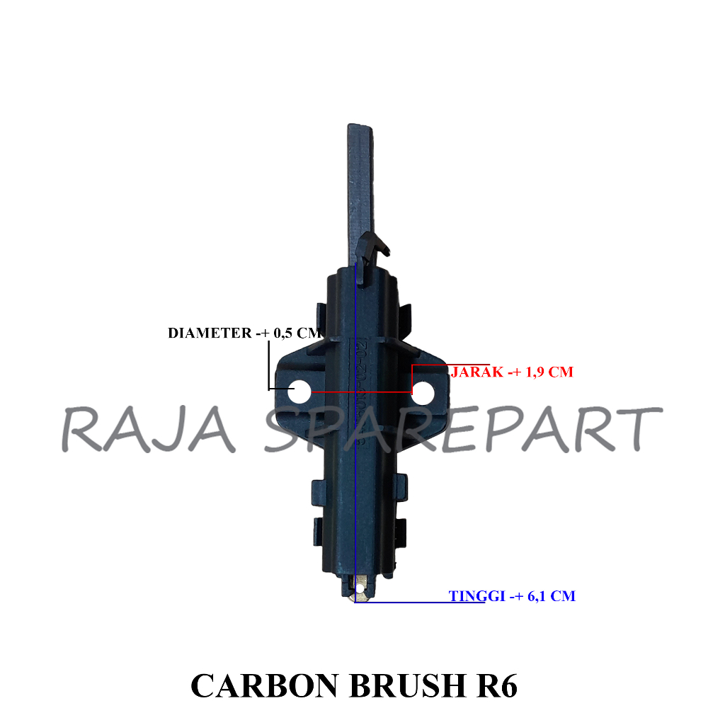 CBLR6 Carbon Brush R-6 Mesin Cuci Front Loading