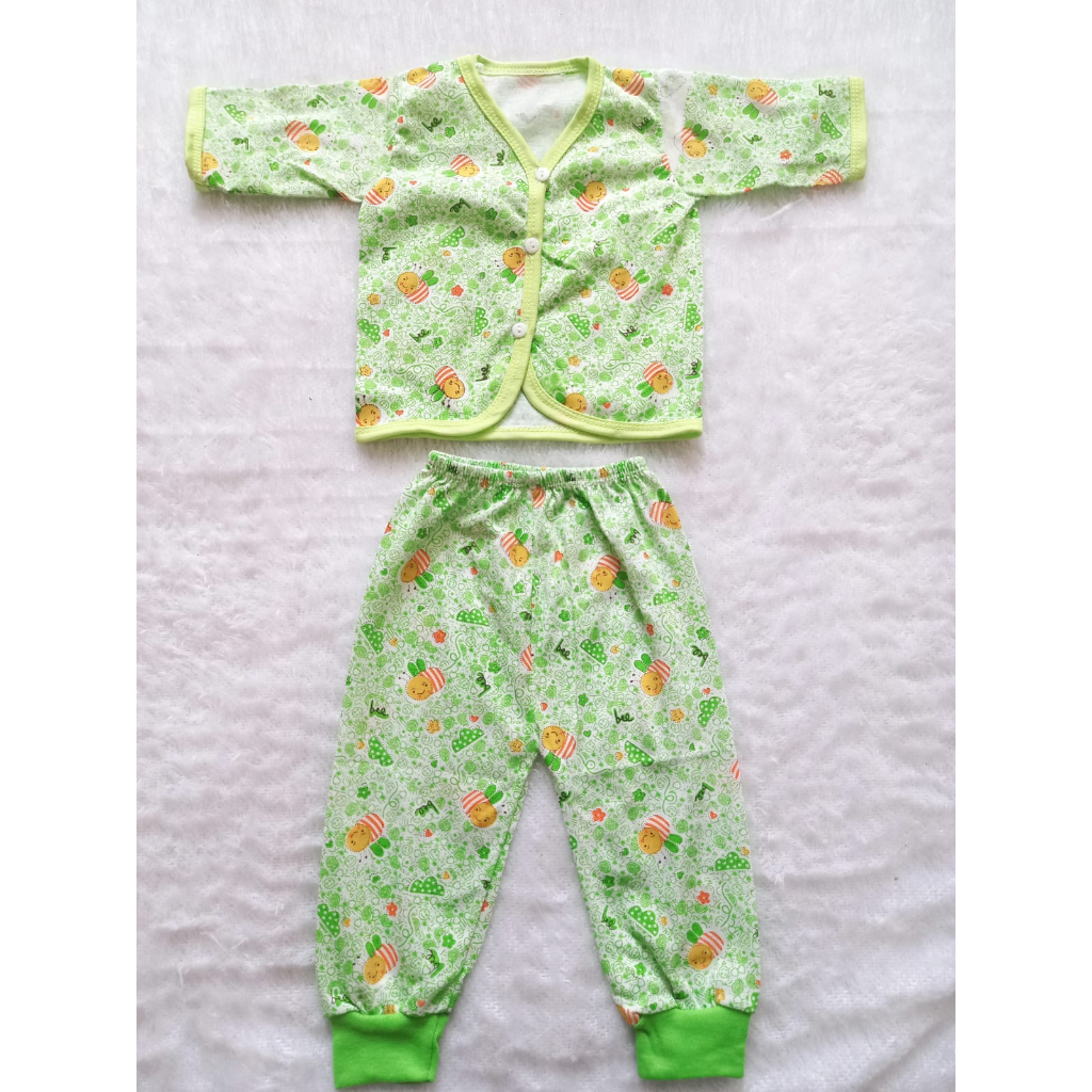 BOBOKO SETELAN Baju Piyama Bayi Motif Little Bee 0-4 bulan