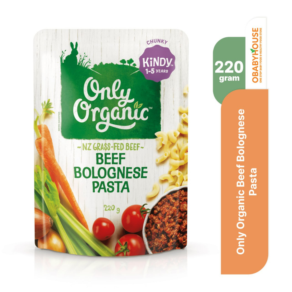 Only Organic Beef Bolognese Pasta Kindy 1-5 Years 220 g