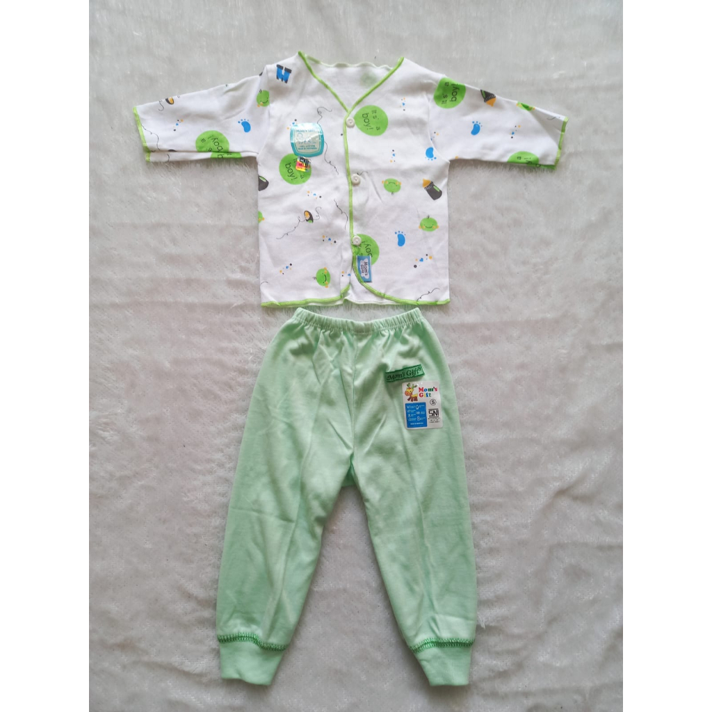 MOMS GIFT SETELAN BAJU LENGAN PANJANG BABY ITS A BOY MOTIF RANDOM