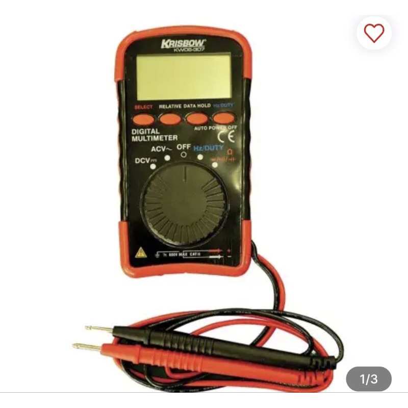 KRISBOW Alat Ukur Multimeter Digital/Alat Ukur Tegangan Listrik