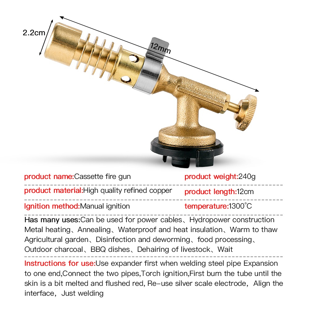 Flame Gun GAS TORCH FULL TEMBAGA (MBK-818) - MANUAL