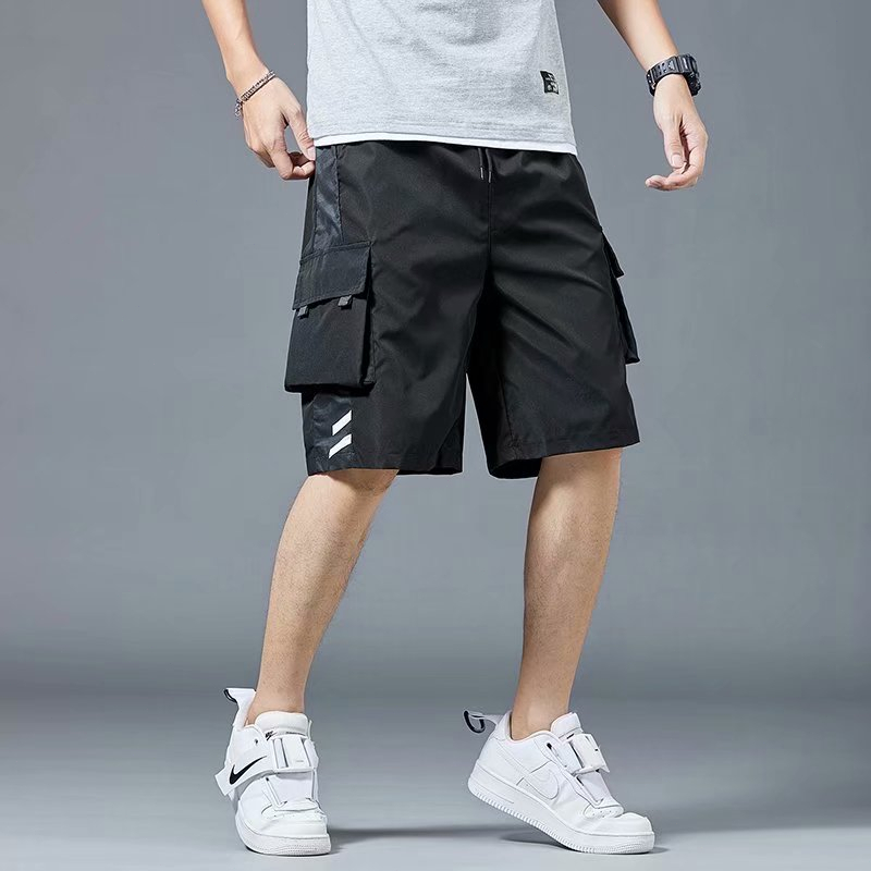 CARGO SHORTS MEN'S SUMMER NEW CASUAL SPORTS PANTS THIN PANTS IN THE TREND OF LOOSE FIVE PANTS KOREAN VERSION Short Pant CELANA PENDEK