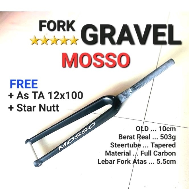 FORK GRAVEL 700C CARBON ROADBIKE FORK 700 C ROAD BIKE KARBON MOSSO
