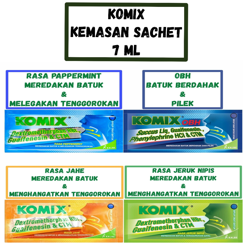 Komix Sachet All Varian Per Sachet / Komix OBH / Komix Sachet / Komix Peppermint