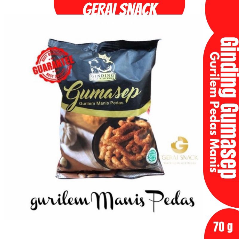 Gurilem Maicih Axl  Kerupuk Pedas Manis Bumbu Kacang (70gr)