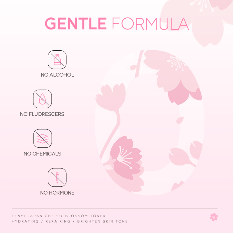 Fenyi Japan Cherry Blossom Toner Melembabkan Mencerahkan Noda Bintik-Bintik Hitam 100ml