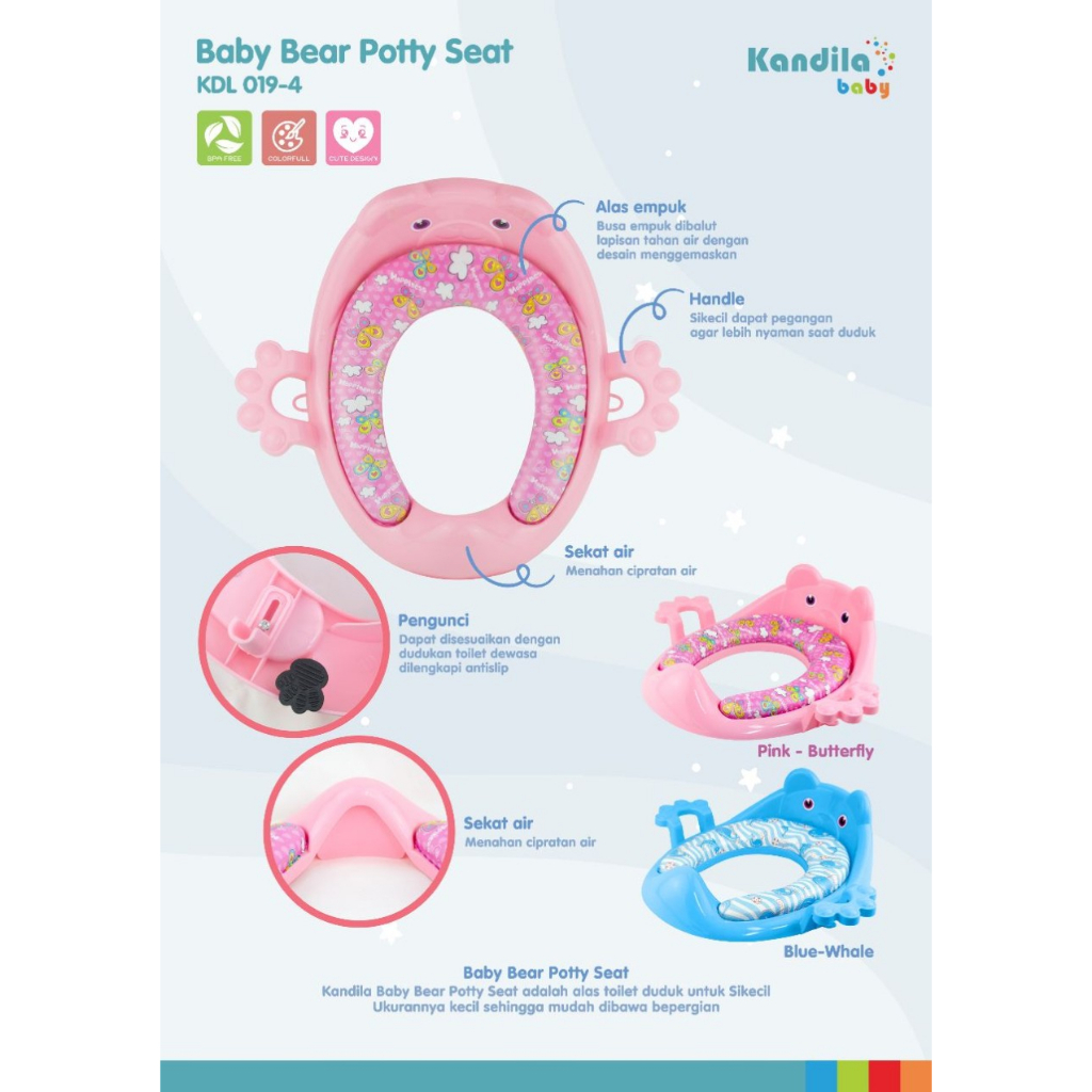 KANDILA BABY BEAR POTTY SEAT KDL19-4 Toilet Seat Dudukan Kloset