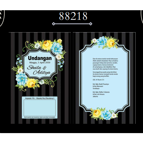UNDANGAN PERNIKAHAN BLANGKO ERBA 88218 MURAH MERIAH
