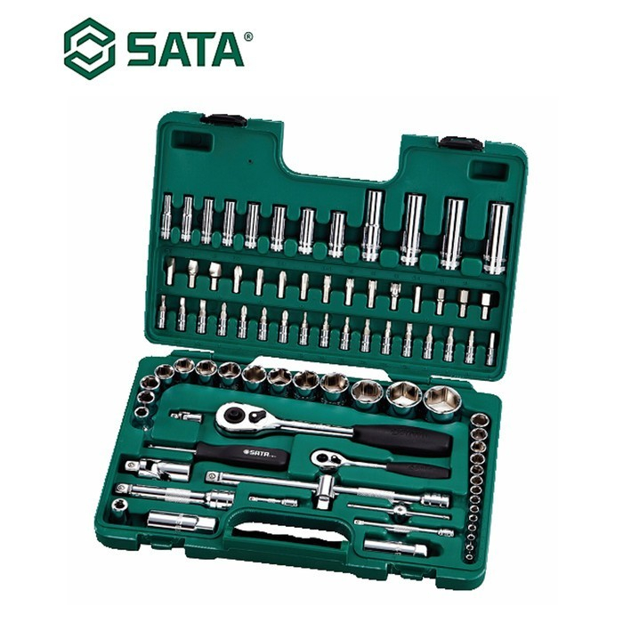 SATA kunci Sock set 86 pcs Sata Kunci Socket Set 86 Pcs 1/4 Inch &amp; 1/2 Inch (METRIC) 09013 SATA TOOLS