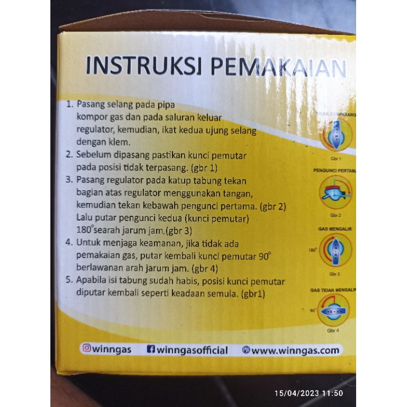 WIN GAS REGULATOR TEKANAN RENDAH DENGAN PENGUNCI GANDA W-900 M/W-900NM/W800M