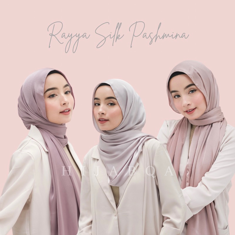 HIJABQA - Rayya Silk Pashmina Cradenza Satin