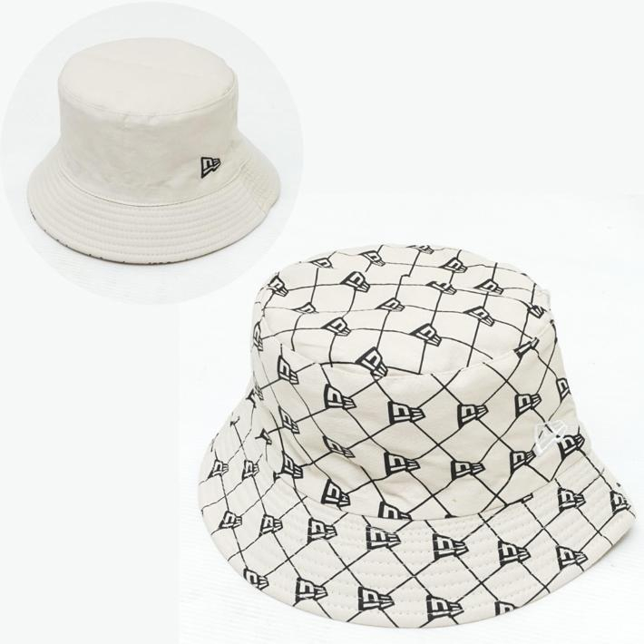 Topi Bucket Hat NY Monogram / Bucket Hat Bolak Balik