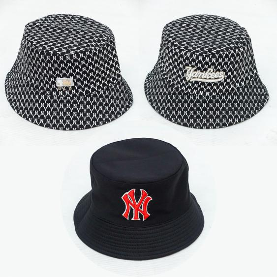 Topi Bucket Hat NY Monogram / Bucket Hat Bolak Balik