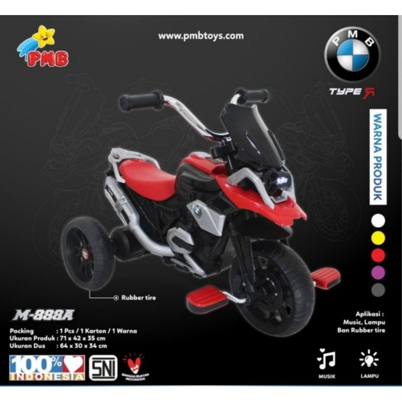 PMB Tricycle Rubber Tire M 88A  / Sepeda Anak Roda 3 PMB