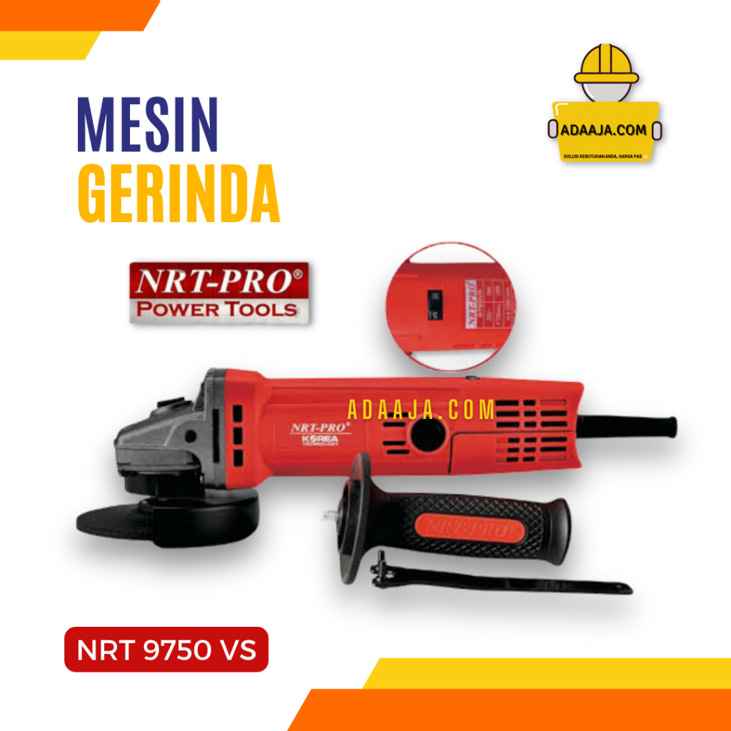 Mesin Gerinda Tangan 4" NRT PRO 9750 VS Gurinda Listrik Variable Speed