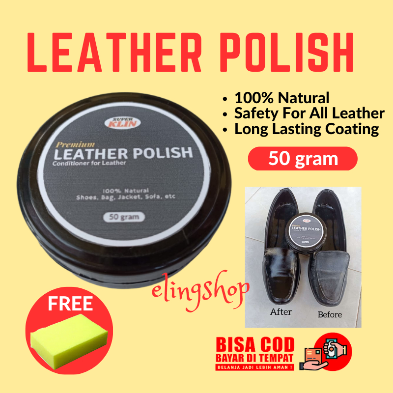 Leather Shoes Shoe Polish Poles Perawatan Semir Sepatu Tas Jaket Kulit Hitam Putih Coklat Netral 50 Gram