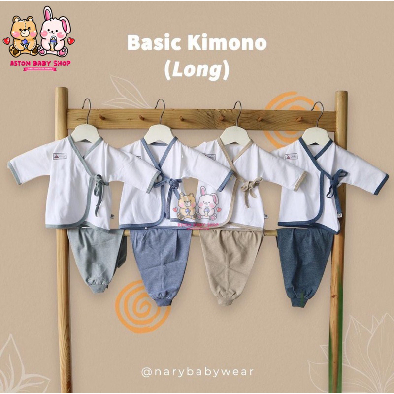 Nary Kimono Lengan Panjang Celana Panjang List Warm Earth tone Kimono Bayi Baju Pakaian Bayi