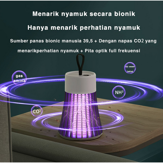 BB7 - Mosquito Killer Lamp USB Pembasmi Nyamuk Serangga Elektrik Aman Untuk Bayi Dan Ibu