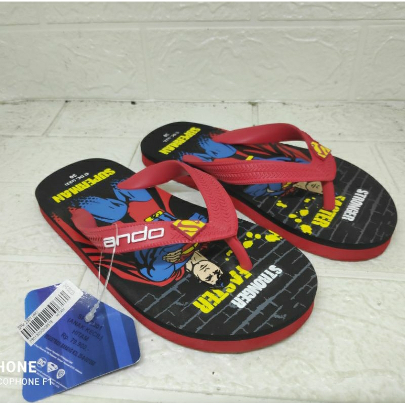 SANDAL ANDO ANAK SPM 2301 karakter superman 28-37 Rp 79900-82900