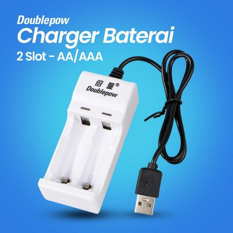 Charger Baterai Doublepow  Charger Baterai Isi Ulang