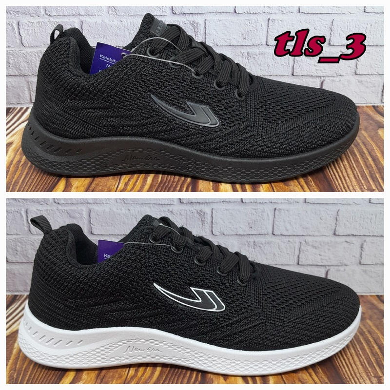 Sepatu Sekolah New Era Cindy Cristal 33-41 Hitam Polos Hitam Putih Cewek