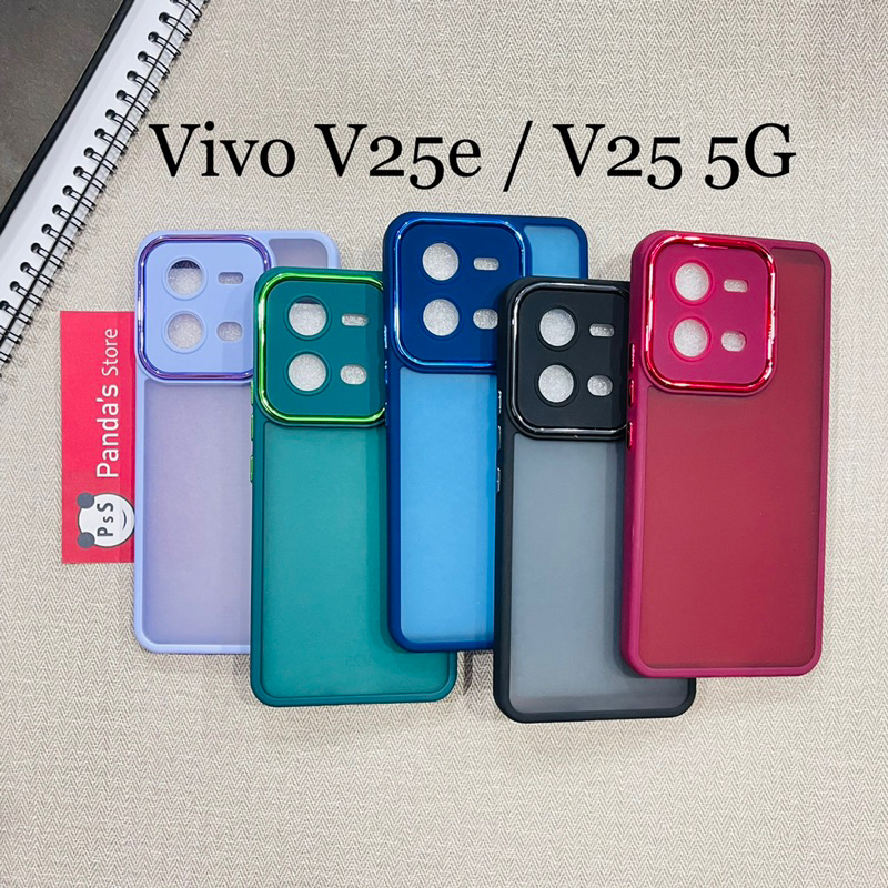 Case Vivo V25e / V25 5G Metal Chrome Softcase Dove Premium Luxury PSS